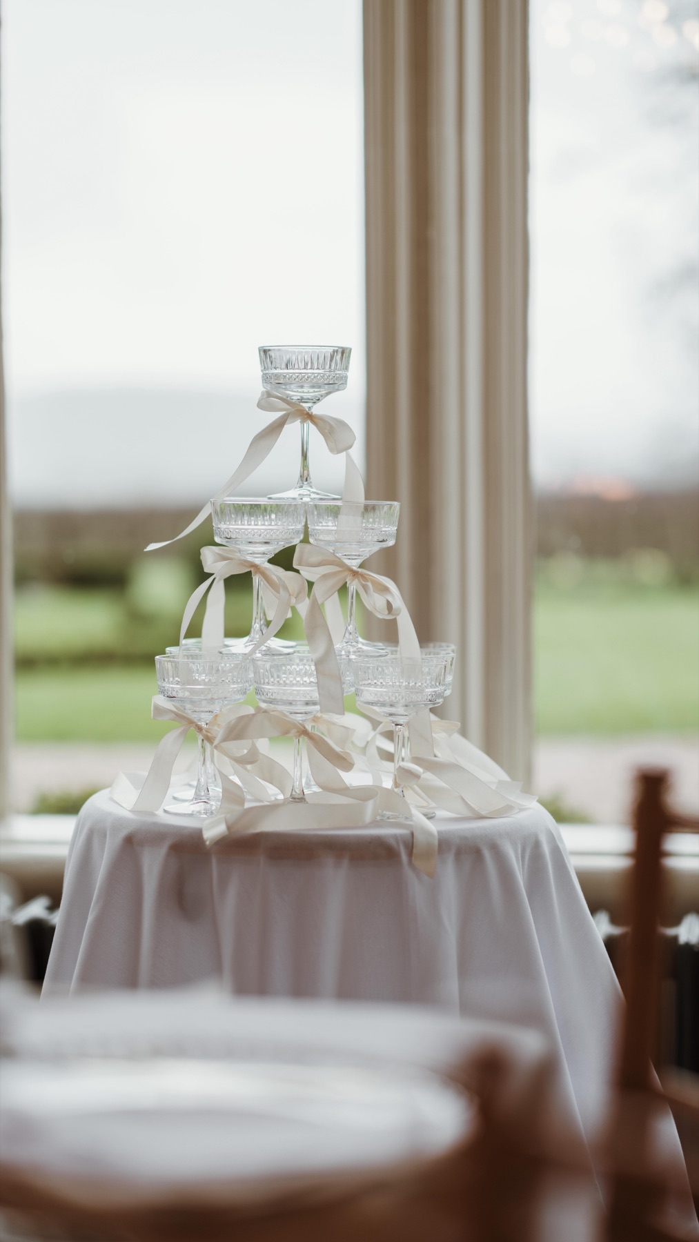 A champagne tower